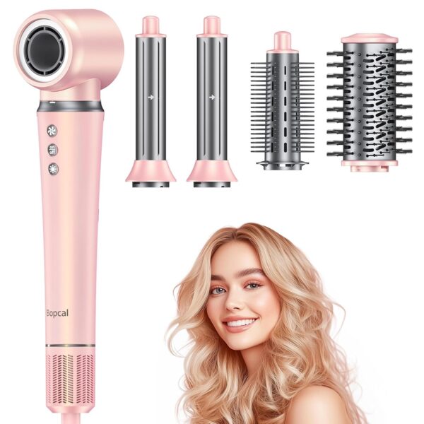 5 in 1 Hair Styler - Professional High Speed Hot Air Styler, Frizz-Free Hair Dryer Brush, No Heat Damage Air Styler Wrap - Hair Dryer, Curl, Volumize, Straighten,Gifts for Women, Travel