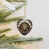 Christmas Ceramic Heart Pendant Decoration for Tree Hanging in Festive Season Steampunk Clock Prints