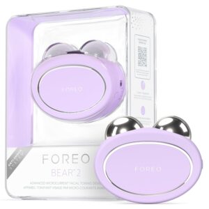 FOREO Bear 2 Advanced Toning Microcurrent Facial Device - Face Sculpting Tool - Firm & Contour - Non-Invasive - Increases Skin Care Absorption - Lavender