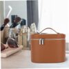 Makeup Bag, 20x15x14cm PU Leather Make up Bag with Removable Divider, Travel Cosmetic Bags, Portable Makeup Case for Women