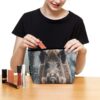 Toiletry Bag for Women Wild Boar Cosmetic Bag Portable Capacity Travel Makeup Bags with Zipper Lightweight Cute Beauty Makeup Organizer for Traveling, Accessories, Essentials