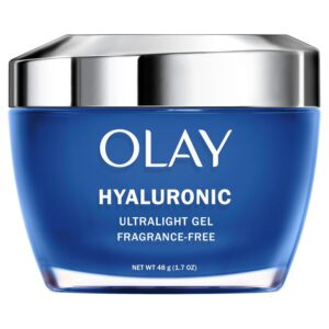Olay Hyaluronic Acid Face Moisturizer, Instant Hydration for Women, Fragrance-Free - Dry Skin Solution, Glowing, Smoothing, Plumping, Renewing - Niacinamide, Amino Peptides 1.7 Oz