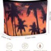 Makeup Bag for Women Cosmetic Bags Palm Tree Summer Sunset Travel Toiletry Bag Cute Zipper Make Up Bags Large Capacity Makeup Case Organizer Portable Makeup Pouch for Travelling Gift