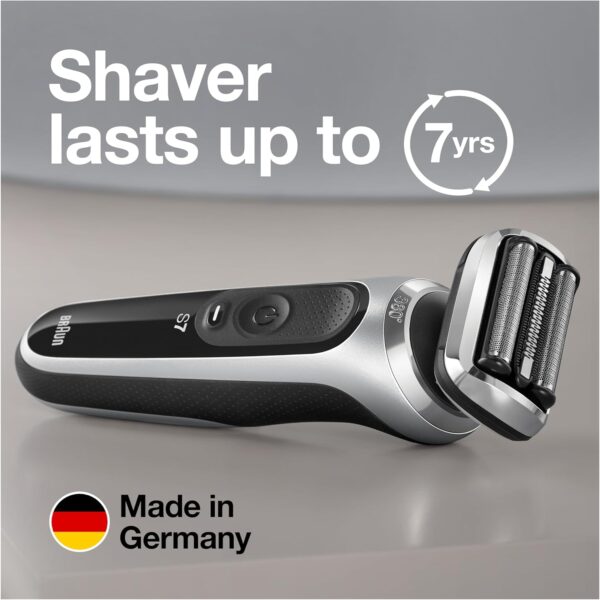 Braun Electric Razor for Men, Series 7 360 Flex Head Foil Shaver with Precision Beard Trimmer, Rechargeable, Wet & Dry and Travel Case, Black, 5 Piece Set