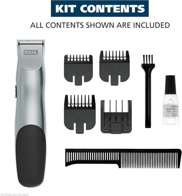 Wahl Groomsman Battery Operated Facial Hair Trimmer for Beard & Mustache Trimming Including Light Detailing and Body Grooming – Model 9906-717V