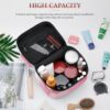 Teapot Makeup Bag, Cosmetic Organizer Case Large Portable Capacity Make Up Bags Women Travel Toiletry Bags with Handle And Divider