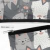 Makeup Bag for Women Cosmetic Bags Cute Funny Grey Cats Pattern Travel Toiletry Bag Cute Zipper Make Up Bags Large Capacity Makeup Case Organizer Portable Makeup Pouch for Travelling Gift