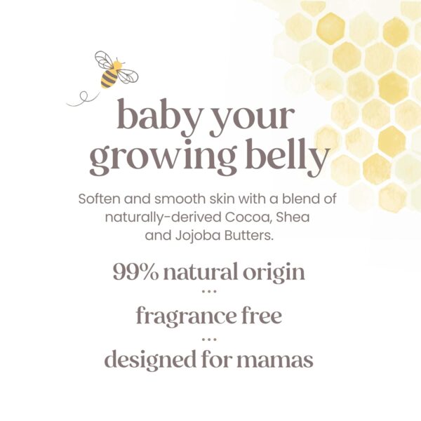 Burt's Bees Mama Belly Butter Stretch Mark Cream for Pregnancy Massages Body & Reduces Scar Appearance, Prenatal & Postnatal Tummy Skin Care, Shea Butter & Vitamin E Rich Formula, 6.5 Oz (Pack of 3)