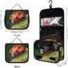 Hanging Toiletry Bag for Women Men Portable Waterproof Makeup Bag Organizer Red Ladybug Dasisy Travel Toiletry Bag