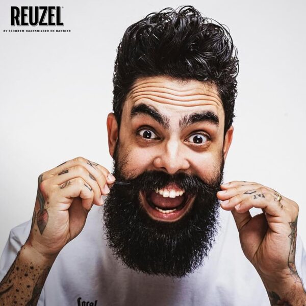 Reuzel Wood and Spice Beard Balm - All-In-One Treatment for a Fresh, Polished Beard - Conditioning, Sculpting, and Shaping Moisturizer with Shea Butter and Argan Oil - Woody Spice Fragrance