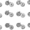 Cousin DIY Zodiac Charm Set for Jewelry Making, 24 Count, Silver