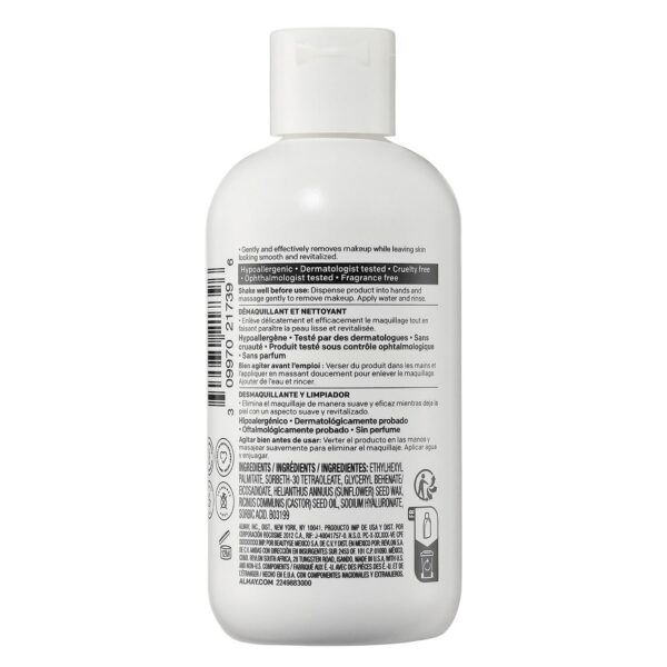 Almay Moisturizing Makeup Remover, Dermatologist Tested and Fragrance-Free, Hypoallergenic Cleanser, Removes Regular and Longwear Formulas, 4 Fl Oz (1 Pack)