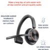 Poly Voyager 4310 UC Wireless Bluetooth Headset (Plantronics) - Single-Ear w/Noise-Canceling Boom Mic - Connect to PC/Mac/Mobile - Works w/Teams, Zoom & More - Amazon Exclusive,Black