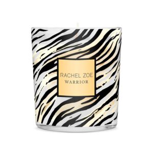 Rachel Zoe Warrior Scented Candle - with Fruity, Floral Perfume Oil Fragrance - 45 Hour Burn - Jar Candles with Soy Wax and Cotton Wick - 6.3 oz