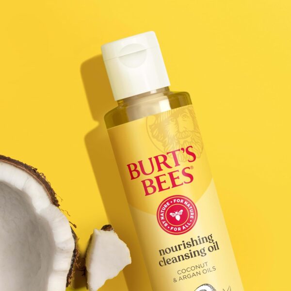 Burt's Bees Nourishing Cleansing Oil With Coconut and Argan Oils, Cleansing Face Oil for Normal to Dry Skin, College Back to School Dorm Essentials, Natural Origin Skin Care, 6 fl. oz. Bottle