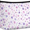 Toiletry Bag for Women Small Purple Rose Cosmetic Bag Portable Capacity Travel Makeup Bags with Zipper Lightweight Cute Beauty Makeup Organizer for Traveling, Accessories, Essentials