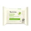 Aveeno Positively Radiant Makeup Remover Wipes, Gentle Individual Face Wipes with Moisture-rich Soy Extract to help leave your skin looking bright, Hypoallergenic Formula, Non-Comedogenic (Pack of 25)