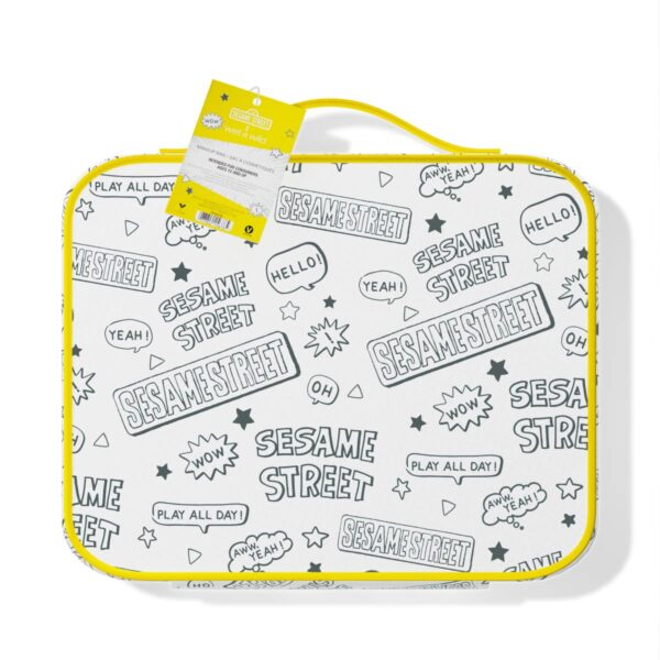 wet n wild Sesame Street Makeup Bag - Portable Cosmetics Case, Flexible Cotton Material, Full-Zip Closure, Large Capacity, Perfect for Travel, Cruelty-Free