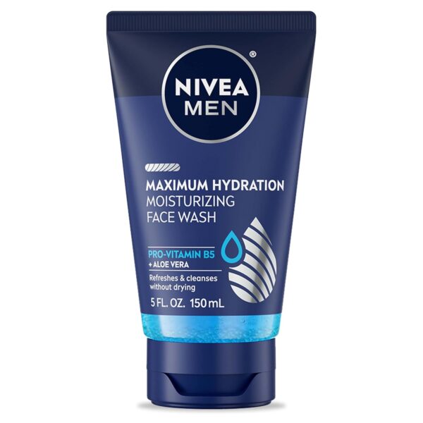 715XNT3XEpL._SL1500_.jpg NIVEA MEN Maximum Hydration Moisturizing Face Wash with Aloe Vera, 5 Fl Oz Tube