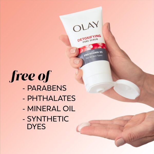 Facial Cleanser by Olay Regenerist, Detoxifying Pore Scrub & Exfoliator, 5 Oz (Pack of 3)
