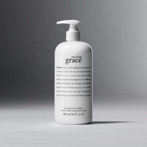 philosophy amazing grace firming body emulsion - luxury scented body lotion - formulated with shea butter for fast absorbing hydration - skin feels soft and smooth - suitable for all skin types