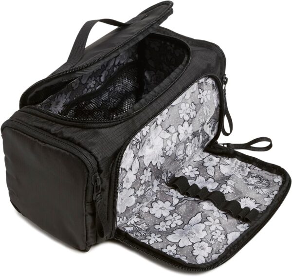 Vera Bradley Ripstop Large Travel Cosmetic Makeup Organizer Bag, Black