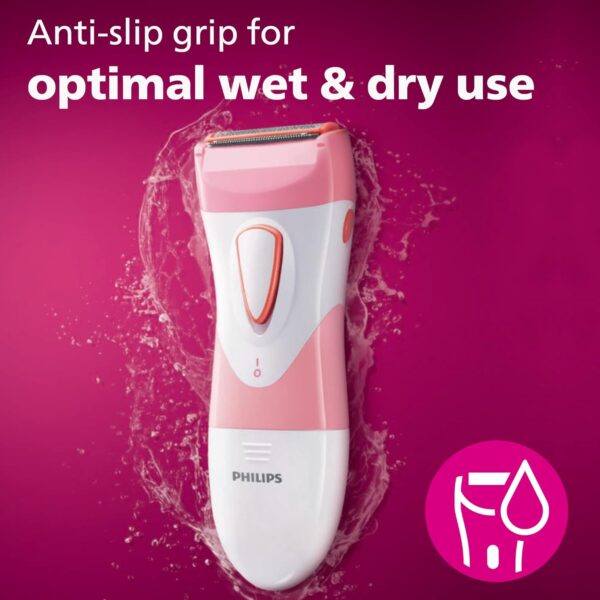 Philips SatinShave Essential Women’s Wet & Dry Electric Shaver for Legs & Body, Cordless, with Hypoallergenic Foil, HP6306/50