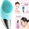 USB Rechargeable Silicone Facial Cleansing Brush, 6- Sonic Skin Care and Exfoliation, Achieve Better Skin Products Absorption - Red(Green)