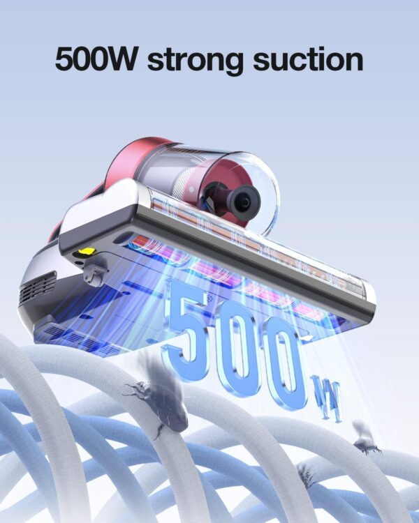 Jimmy Mattress Vacuum Cleaner, Bed Vacuum Cleaner with UV-C Light & Ultrasonic, 15Kpa Suction 500W Powerful Handheld Vacuums for Dust & Pet Hair with HEPA (BX5 Pro, Corded)
