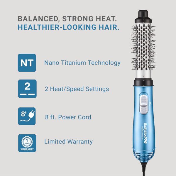 BaBylissPRO 1 1/4" Soft Bristle Hot Air Brush for Hair Styling