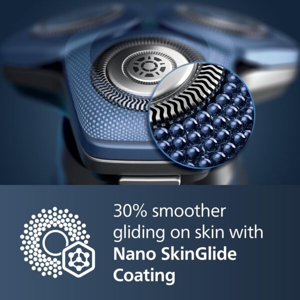 Philips Norelco Shaver 7300, Rechargeable Wet & Dry Electric Shaver with SenseIQ Technology, Pop-up Trimmer, Charging Stand, Click-on Nose Trimmer, & Travel Case, S7887/92