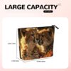 Linen Makeup Bag For Women, Waterproof Travel Cosmetic Organizer Lightweight Zipper Travel Toiletry Bag Organizer Cheetah Love Makeup Brushes Storage Bag