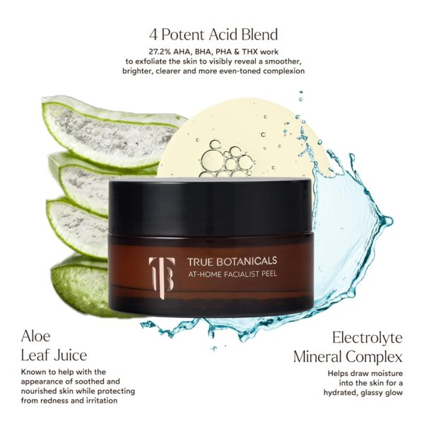 True Botanicals At-Home Facialist Peel Face Mask | Natural Exfoliating Treatment for Smooth, Radiant, Hydrated Skin | Dermatologist Tested, All Natural, Vegan, Clinically Proven | 1 fl oz | 30 ml