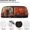 Pencil Case Freight Train Big Pencil Bag Portable Coin Pouch Aesthetic Cosmetic Bag Leather Makeup Bag
