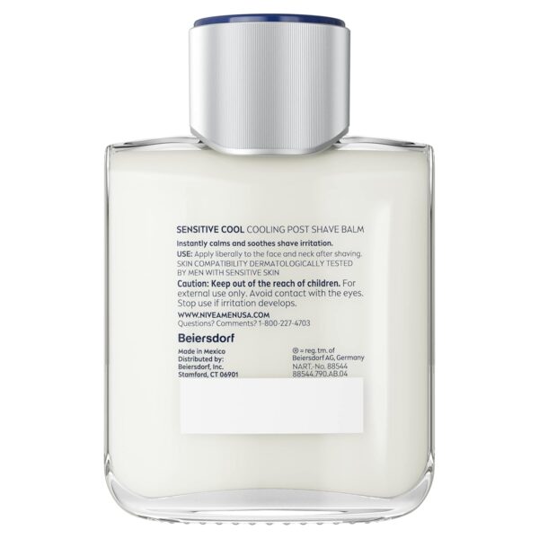 NIVEA MEN Sensitive Cooling Post Shave Balm with Vitamin E, Chamomile and Seaweed Extracts, 3 Pack of 3.3 Fl Oz Bottles