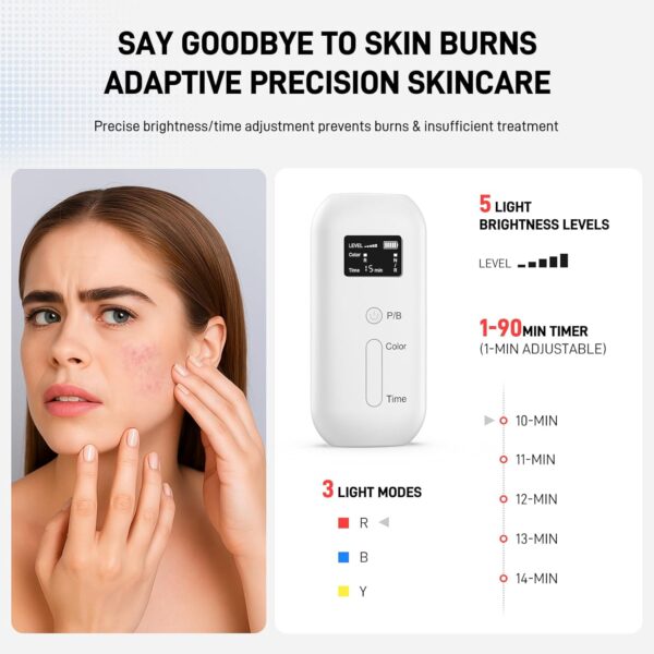 718GAyHbNbL._SL1500_.jpg Red Light Therapy Mask for Face - 3 Modes Led Face Mask Light Therapy with Storage Bag, 850NM Infrared & Red Light Mask for Anti-Ageing & Facial Skincare, 2000mAh Long Life Rechargeable Remote