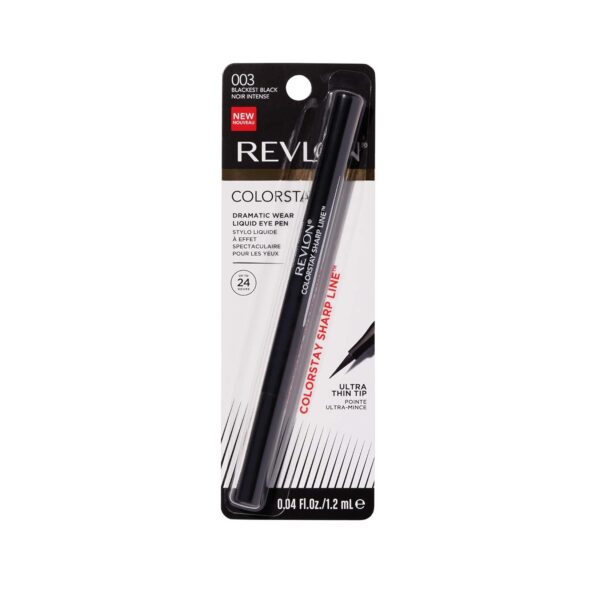 Revlon Liquid Eyeliner Pen, ColorStay Sharp Line Eye Makeup, Waterproof, Smudge-proof, Longwearing with Slim Tapered Tip, Sharp Line