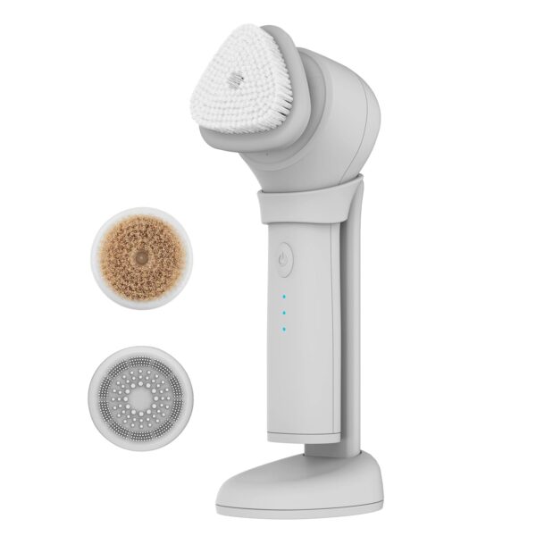 718NBnXznL._SL1500_.jpg skn by conair Daily Glow Facial Cleansing Brush, All-in-One Facial Brush Includes 3 Interchangeable Attachments for Complete Cleansing, Exfoliation, and Rejuvenation