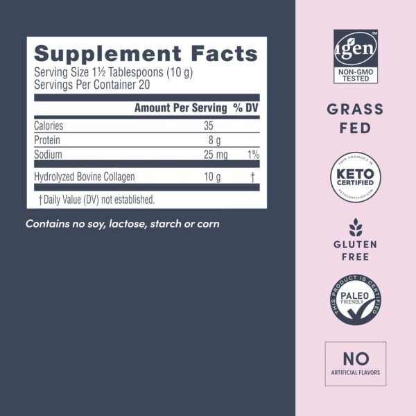 NeoCell Super Collagen Peptides, 10g Collagen Peptides per Serving, Gluten Free, Keto Friendly, Non-GMO, Grass Fed, Healthy Hair, Skin, Nails and Joints, Unflavored Powder, 7 oz., 1 Canister