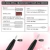 Nail Drill Kit Electric Nail File Portable Nail Drill Machine Professional Manicure Pedicure Set Polishing Shape Tools for Acrylic Gel Nails with Nail Drill Bits,Sanding Bands and Brush(Black)