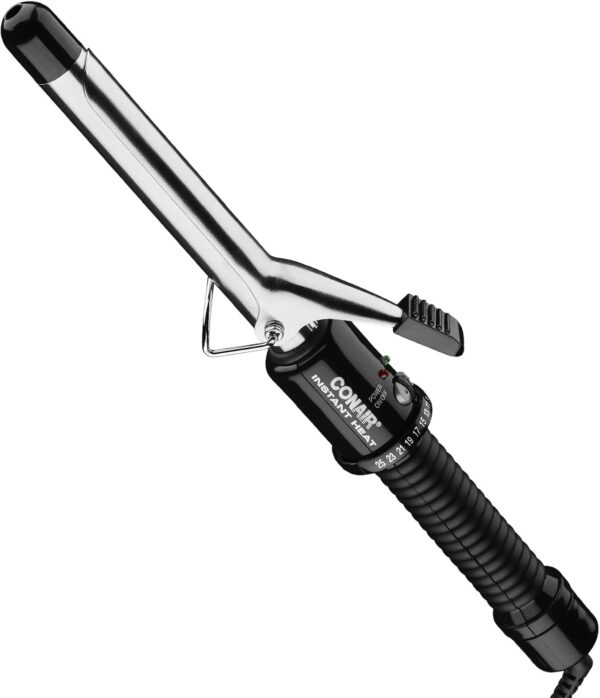 Conair Instant Heat 3/4-Inch Curling Iron, ¾-inch barrel produces tight curls – for use on short to medium hair