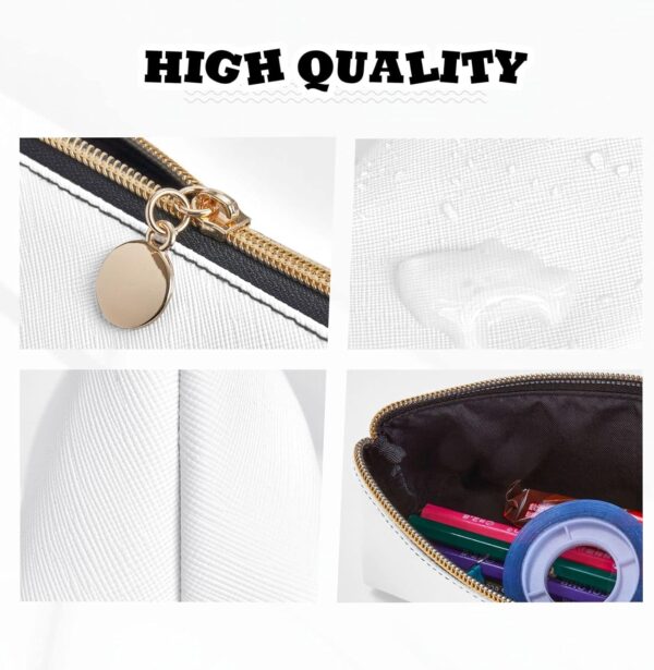 Mandala Makeup Bag Leather Pencil Case for Work Office Zippered Pen Pouch Aesthetic Pencil Storage Bag Portable Coin Pouch Purse for Travel