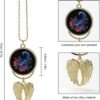 Tribal Scorpion Scorpio Zodiac Tattoo Car Hanging Ornaments Cute Rearview Mirror Swing Pendant Decorations Golden-Style