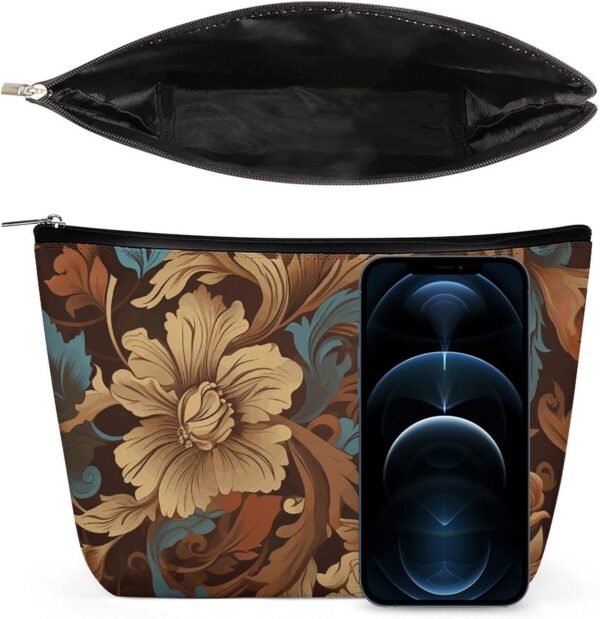 Makeup Bag for Women Cosmetic Bags Set of Ornate Floral Travel Toiletry Bag Cute Zipper Make Up Bags Large Capacity Makeup Case Organizer Portable Makeup Pouch for Travelling Gift