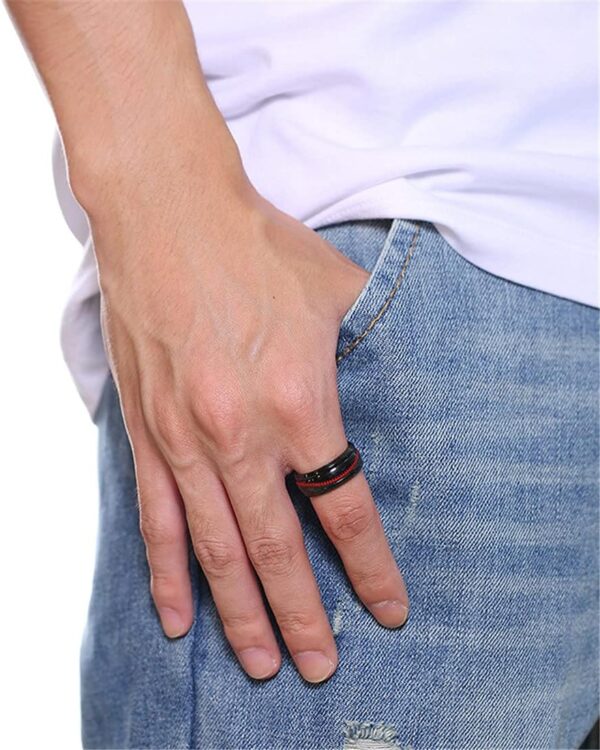 PAURO Men's Stainless Steel Fashion Sport Ball Pattern Design Anxiety Ring Spinner Cool Jewelry Multil Colors