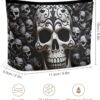 Toiletry Bag for Women Black And White Skulls Cosmetic Bag Portable Capacity Travel Makeup Bags with Zipper Lightweight Cute Beauty Makeup Organizer for Traveling, Accessories, Essentials