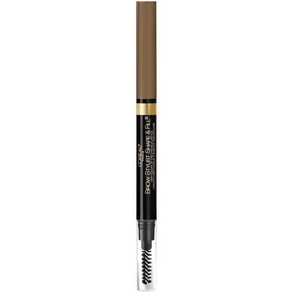L'Oreal Paris Brow Stylist Shape & Fill Mechanical Eye Brow Makeup Pencil, Dark Blonde, 0.008 oz.
