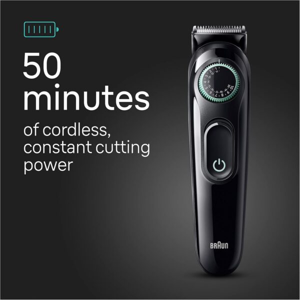 Braun All-In-One Style Kit Series 3 3430, 3-in-1 Trimmer for Men with Beard Trimmer, Ear & Nose Trimmer, Hair Clippers, Ultra-Sharp Blade, 20 Length Settings, Washable