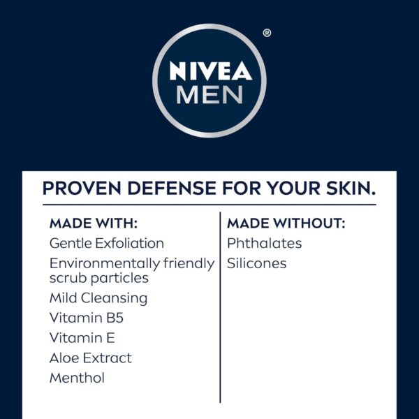 NIVEA MEN Maximum Hydration Deep Cleaning Face Scrub With Aloe Vera, 3 Pack of 4.4 Oz Tubes