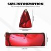 Hearts Love Makeup Bag Leather Pencil Case for Work Office Zippered Pen Pouch Aesthetic Pencil Storage Bag Portable Coin Pouch Purse for Travel